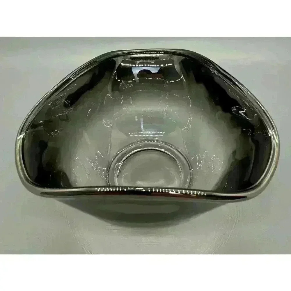 Vintage 50s Dorothy Thorpe Queen's Lusterware Silver Ombre Bowl Beautiful